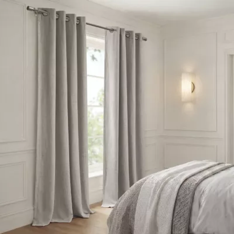 Madison Park Mira Grommet Top 100% Blackout Set of 2 Curtain Panel
