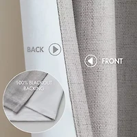 Madison Park Mira Grommet Top 100% Blackout Set of 2 Curtain Panel
