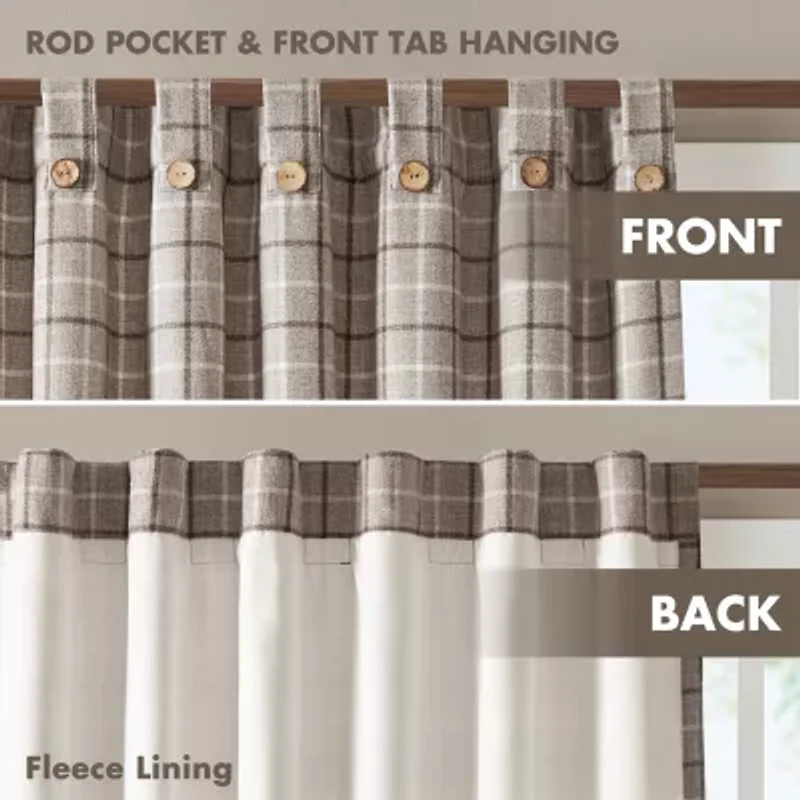 Madison Park Salford Rod Pocket Room Darkening Single Curtain Panel