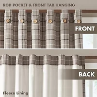 Madison Park Salford Rod Pocket Room Darkening Single Curtain Panel