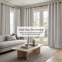 Madison Park Luna Grommet Top 100% Blackout Set of 2 Curtain Panel