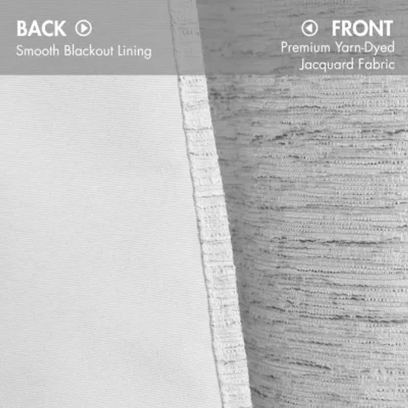 Madison Park Luna Grommet Top 100% Blackout Set of 2 Curtain Panel