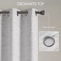 Madison Park Luna Grommet Top 100% Blackout Set of 2 Curtain Panel