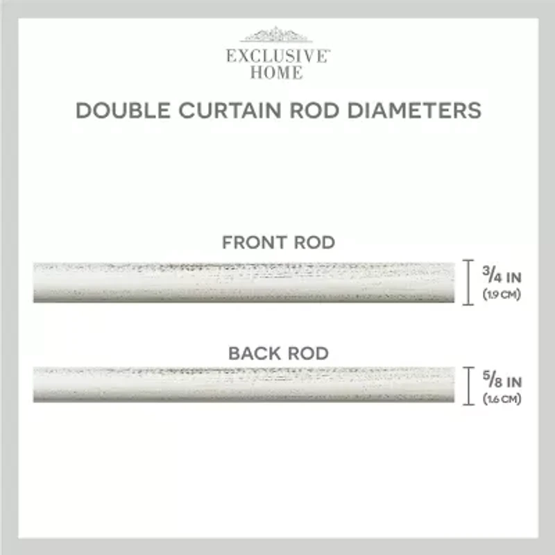 Exclusive Home Curtains Topper/Topper Double Curtain Rod