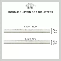 Exclusive Home Curtains Topper/Topper Double Curtain Rod