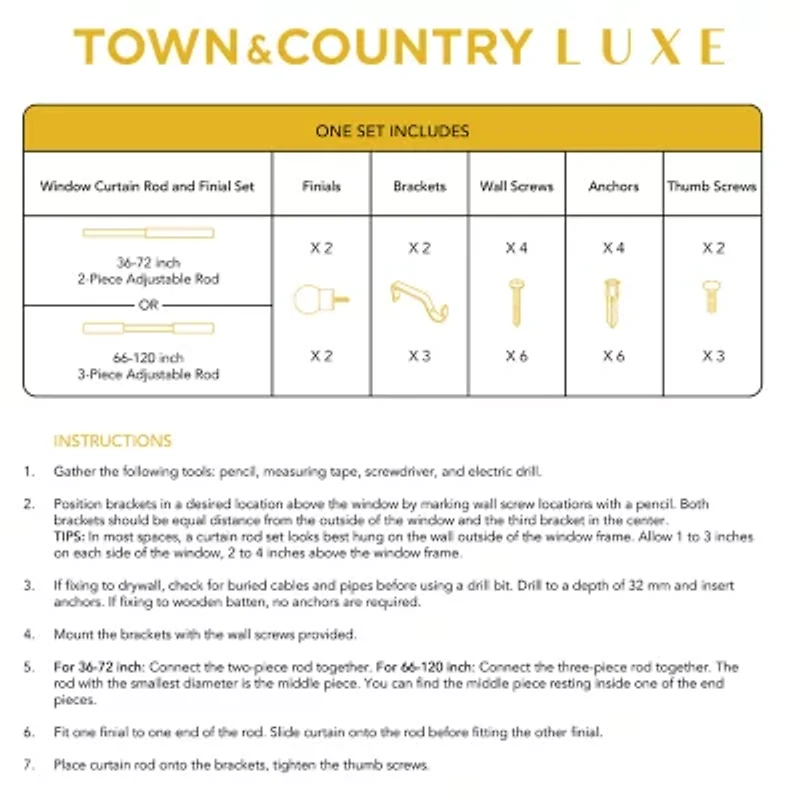 Town And Country Marbled Sphere 1 Adjustable Curtain Rod
