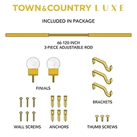 Town And Country Marbled Sphere 1 Adjustable Curtain Rod