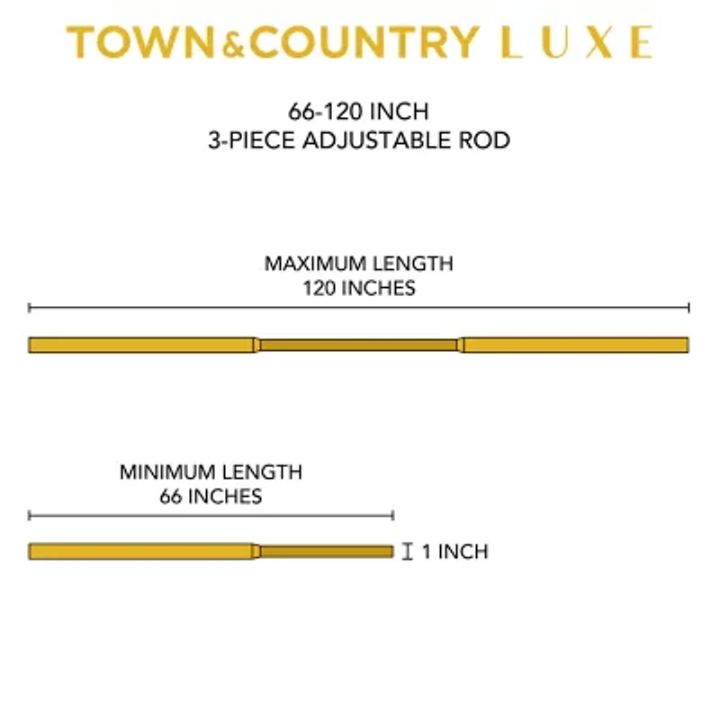 Town And Country Marbled Flute 1 Adjustable Curtain Rod