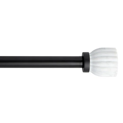 Town And Country Marbled Flute 1 Adjustable Curtain Rod