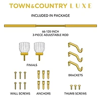 Town And Country Marbled Flute 1 Adjustable Curtain Rod