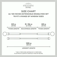 Exclusive Home Curtains Crystal Ball/Topper Double Curtain Rod