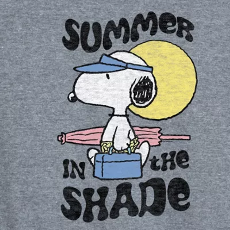 Womens Scoop Neck Sleeveless Peanuts Snoopy Tank Top