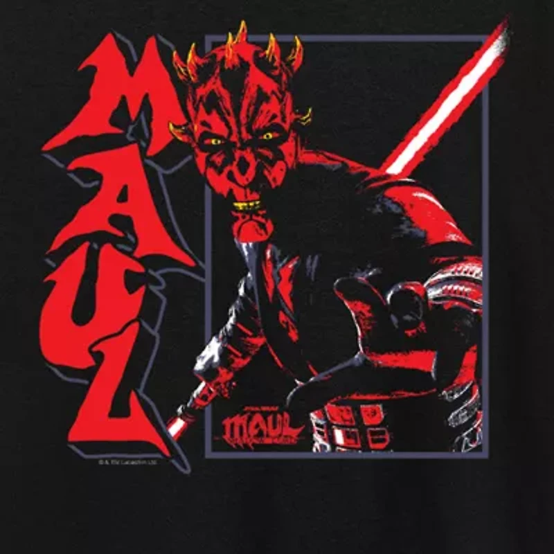 Womens Crew Neck Short Sleeve Regular Fit Star Wars Graphic T-Shirt