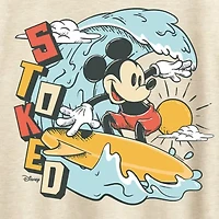 Womens Crew Neck Short Sleeve Regular Fit Mickey Mouse Graphic T-Shirt