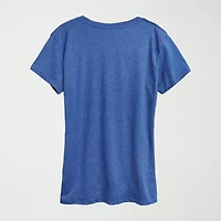 Womens Scoop Neck Short Sleeve Regular Fit Graphic T-Shirt