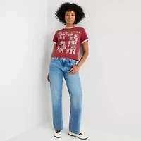 New World Cranberries Womens Juniors Crew Neck Short Sleeve Regular Fit Graphic T-Shirt