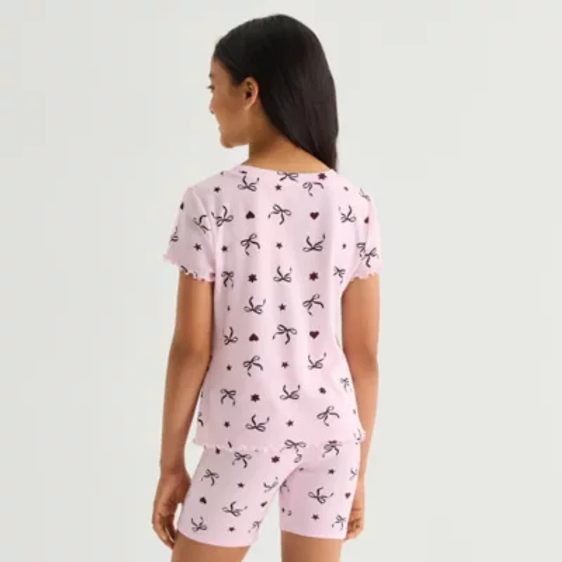 Thereabouts Little & Big Kid Girls Crew Neck Short Sleeve T-Shirt