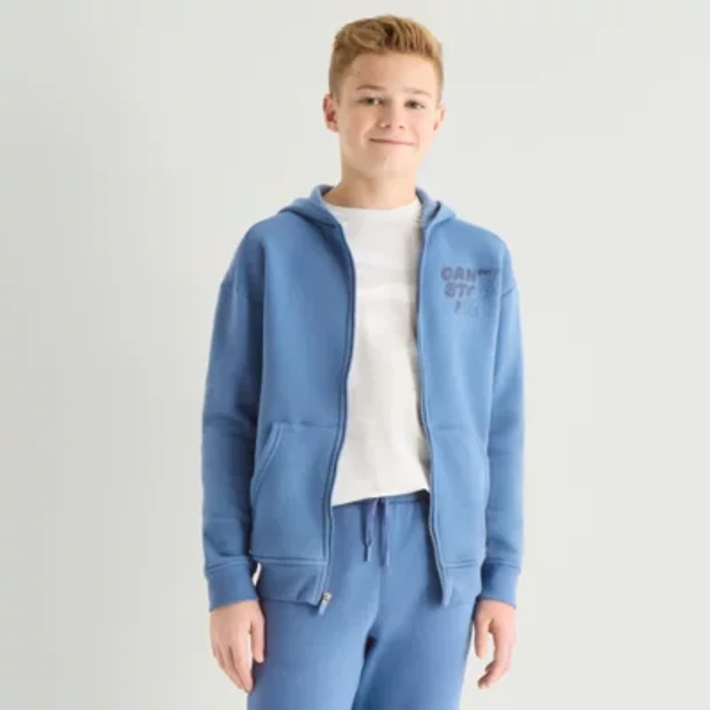 Xersion Little & Big Kid Boys Long Sleeve Fleece Zipper Active Hoodie