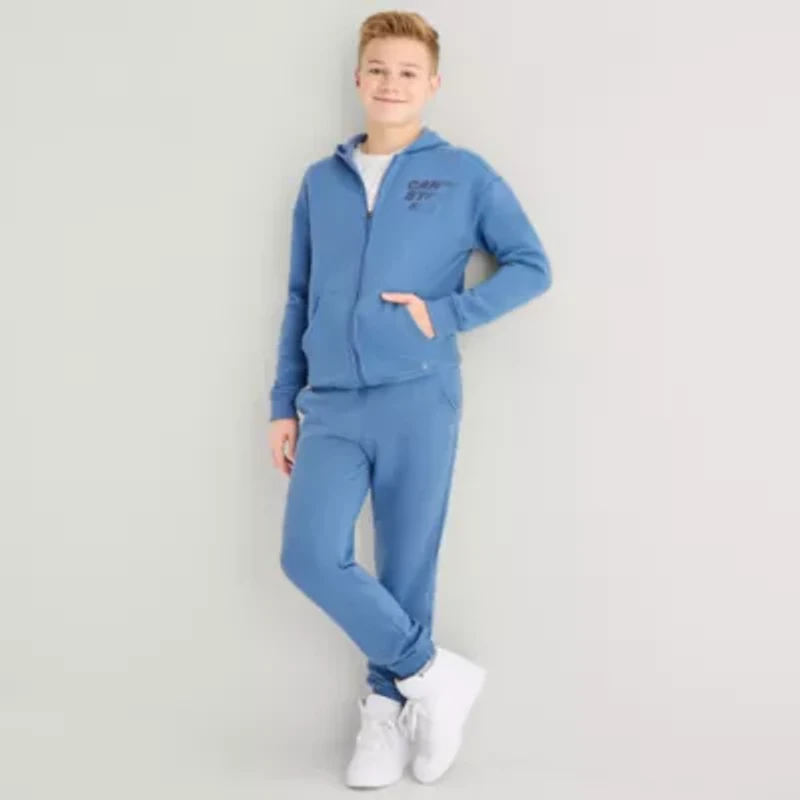 Xersion Little & Big Kid Boys Long Sleeve Fleece Zipper Active Hoodie