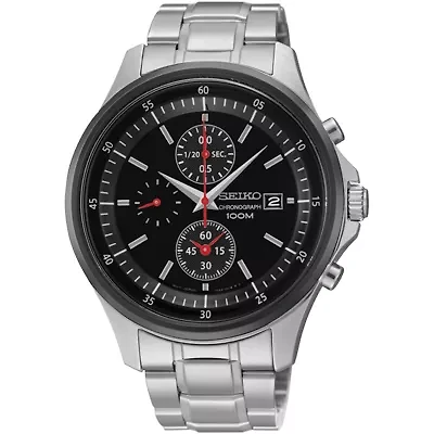 Seiko® Mens Two-Tone Chronograph Watch SNDE25