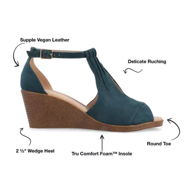 Journee Collection Womens Kedzie Wedge Sandals