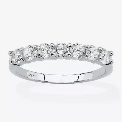 Diamonart Womens 2MM 3/4 CT. T.W. Cubic Zirconia 10K White Gold Band