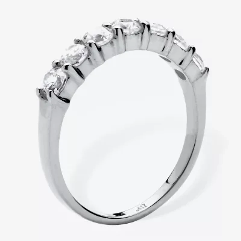 Diamonart Womens 2MM 3/4 CT. T.W. Cubic Zirconia 10K White Gold Band