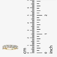 Diamonart Womens 2.5MM 3 1/2 CT. T.W Cubic Zirconia 14K Gold Over Silver Band