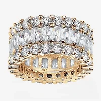 Womens 12MM Cubic Zirconia 14K Gold Over Silver Band