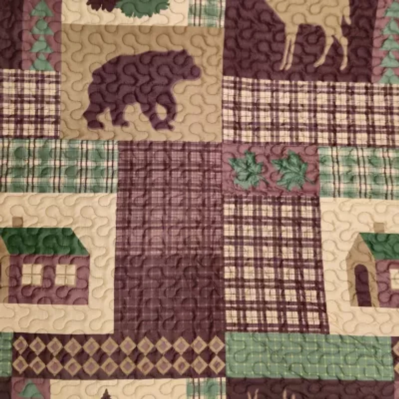 Beatrice Home Fashions Cozy Cabin Quilt Set