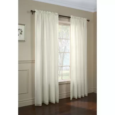THERMAVOILE™ Rhapsody Lined Rod Pocket Energy Saving Light-Filtering Single Curtain Panel