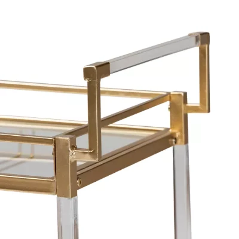 Savannah Metal-Top Serving Cart