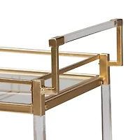 Savannah Metal-Top Serving Cart