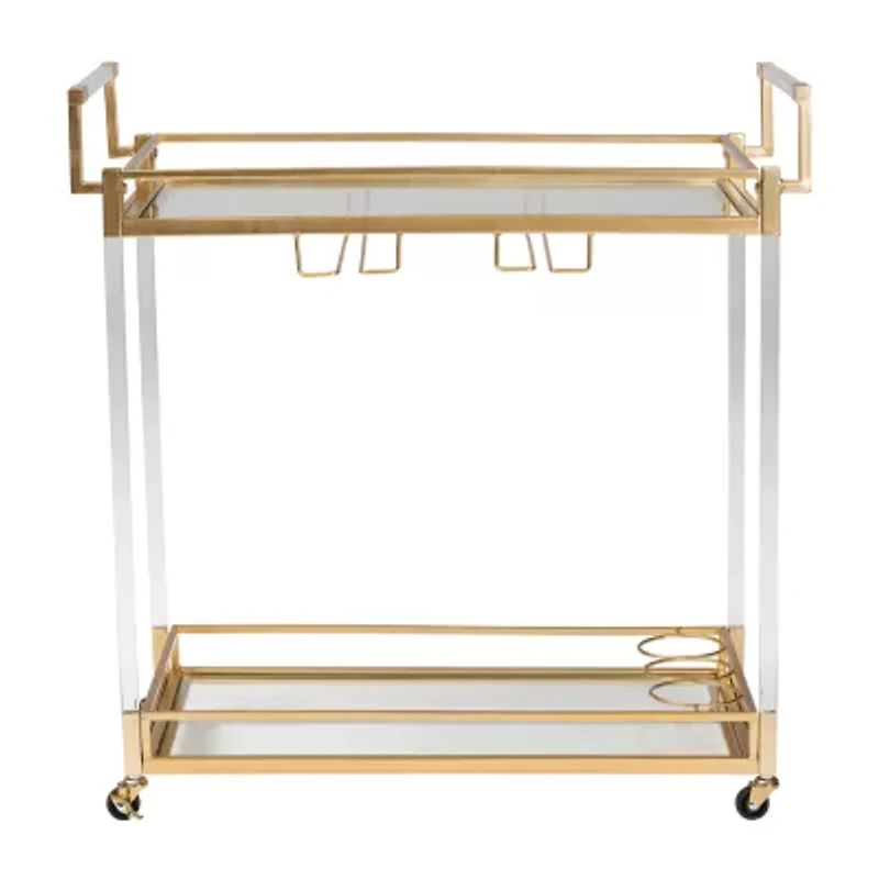 Savannah Metal-Top Serving Cart