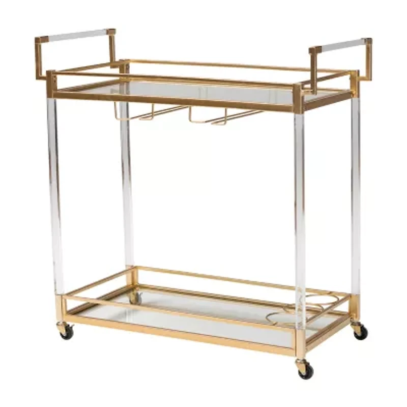 Savannah Metal-Top Serving Cart
