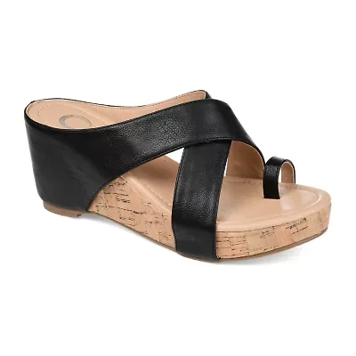 Journee Collection Womens Rayna Wedge Sandals