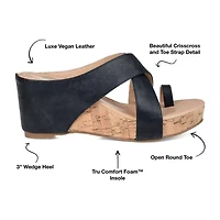 Journee Collection Womens Rayna Wedge Sandals