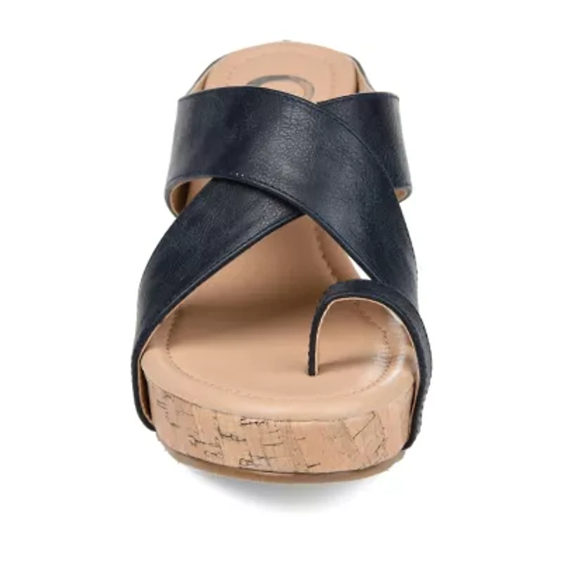 Journee Collection Womens Rayna Wedge Sandals