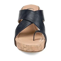 Journee Collection Womens Rayna Wedge Sandals