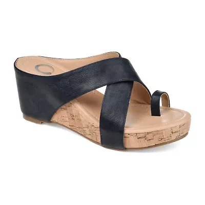 Journee Collection Womens Rayna Wedge Sandals