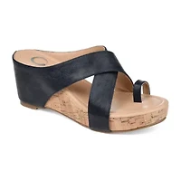 Journee Collection Womens Rayna Wedge Sandals