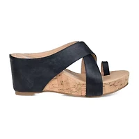Journee Collection Womens Rayna Wedge Sandals