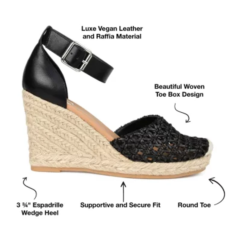 Journee Collection Sierra Womens Round Wedge Heel Pumps