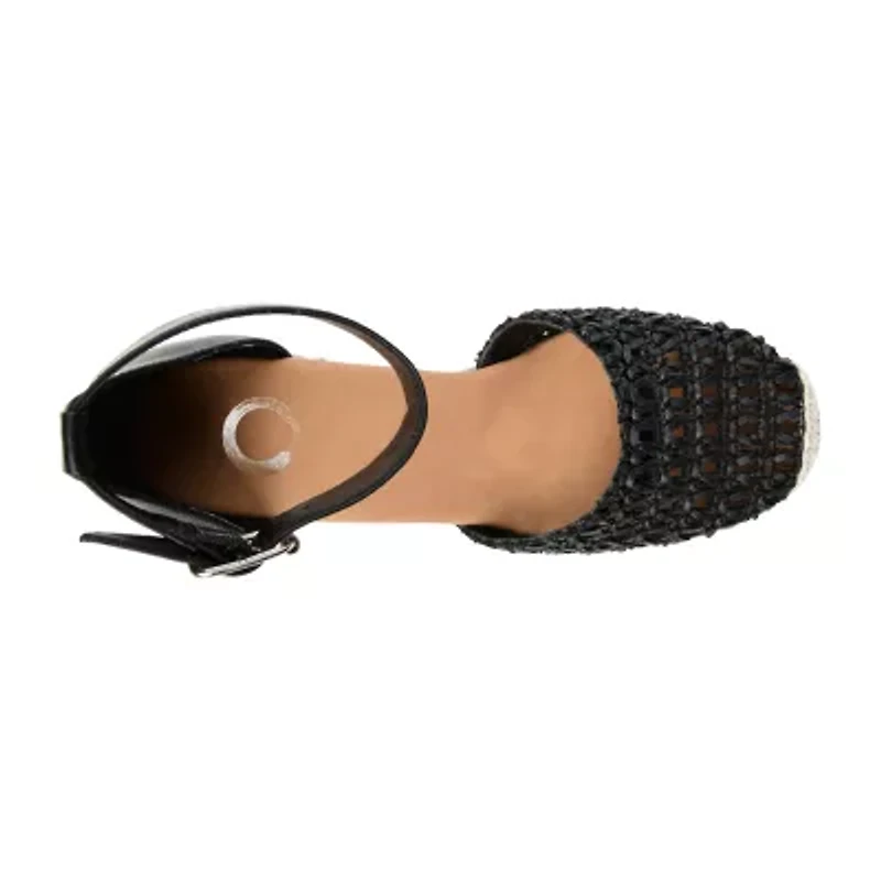 Journee Collection Sierra Womens Round Wedge Heel Pumps