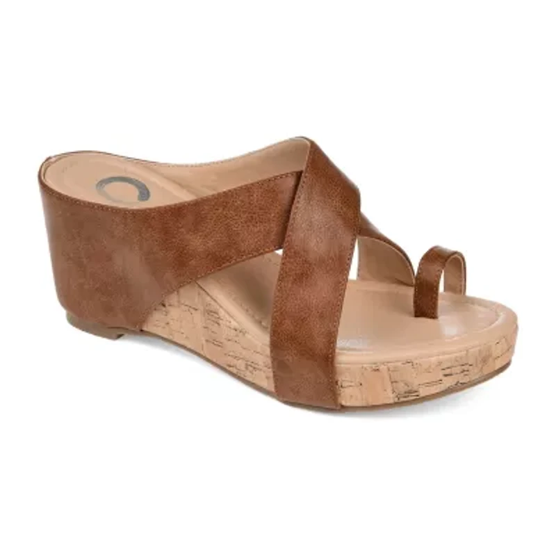 Journee Collection Womens Rayna Wedge Sandals