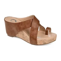 Journee Collection Womens Rayna Wedge Sandals