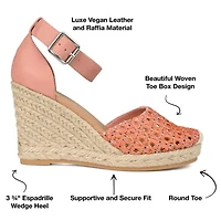 Journee Collection Sierra Womens Round Wedge Heel Pumps