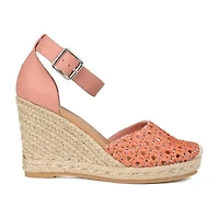 Journee Collection Sierra Womens Round Wedge Heel Pumps