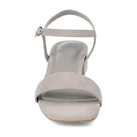 Journee Collection Beyla Womens Round Open Toe Block Heel Pumps