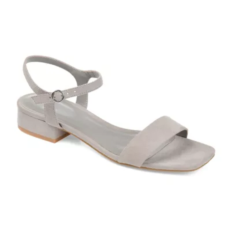 Journee Collection Beyla Womens Round Open Toe Block Heel Pumps
